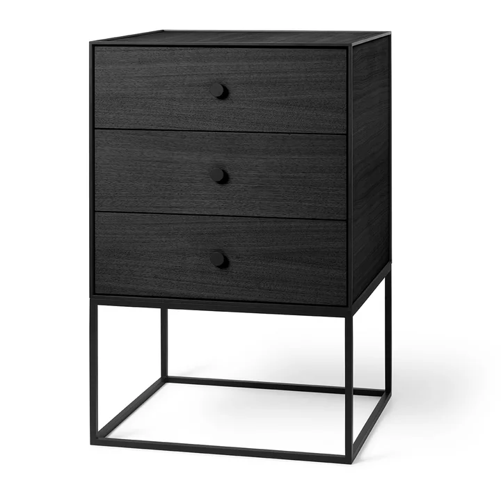 Audo - Frame Sideboard 49 (inkl. 3 Schubladen), Esche schwarz gebeizt