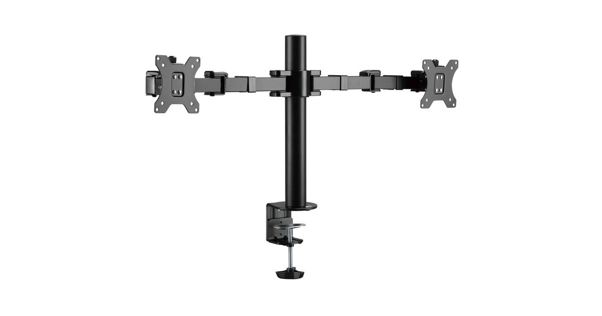 ACT ConnectivityMonitorarm office solid pro, 2 schermen bevestiging  (Zwart)