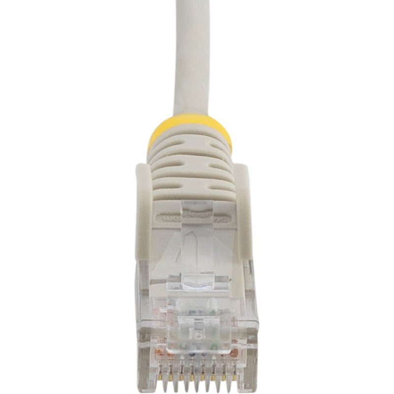 StarTech.com Câble Ethernet CAT6 Gris Fin de 15m, Sans Accroc, 100W PoE, UTP, LSZH, Fil de Cuivre Pur 28AWG, Cordon Patch Réseau RJ45 avec Serre-Câble, Contrôlé Fluke