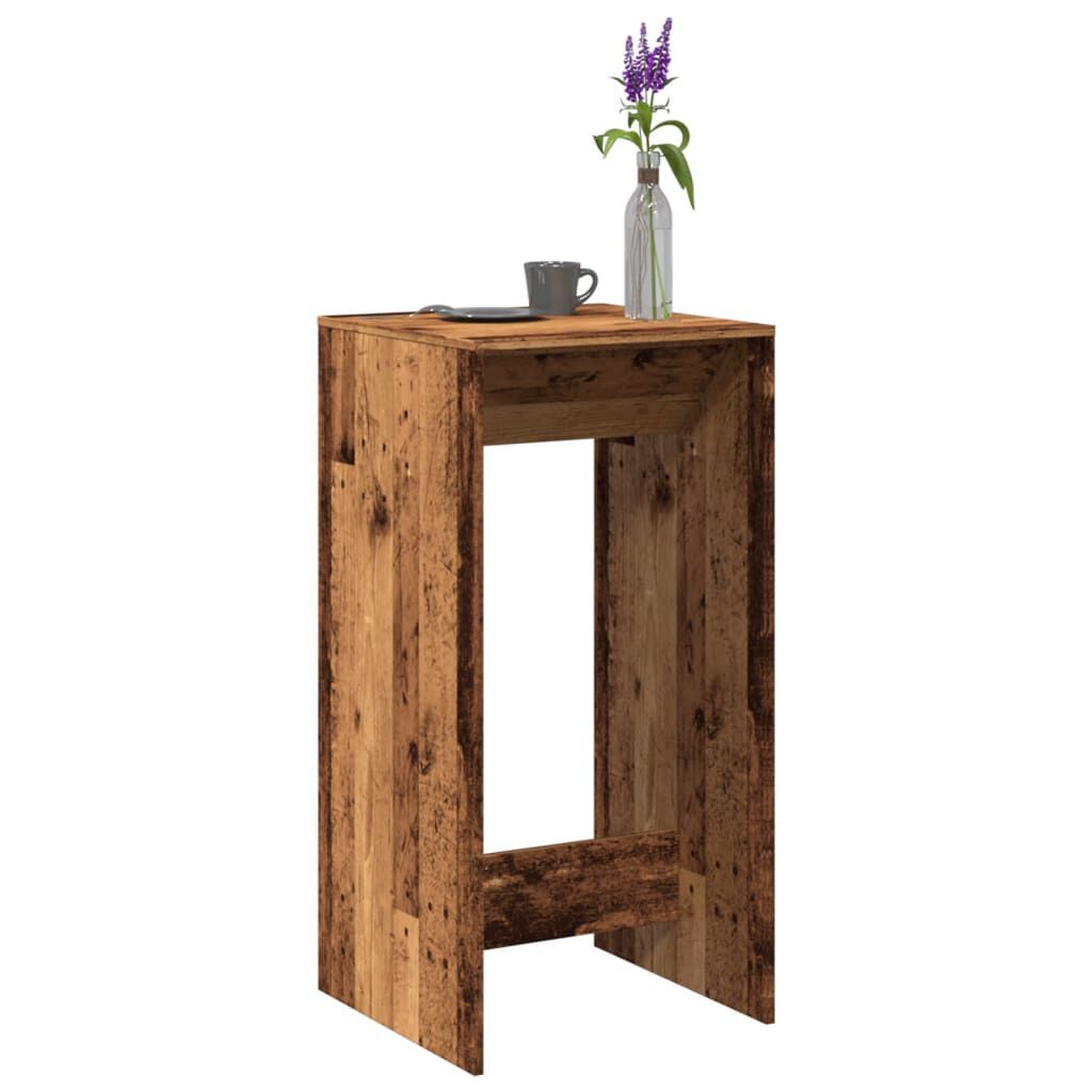 vidaXL Bartafel, antiek hout, 51x50x103,5cm