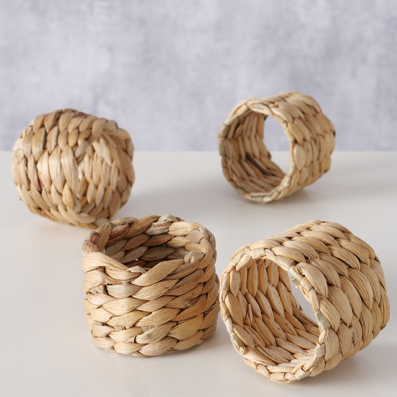 Boltze 4 Ronds de serviettes Kian naturels