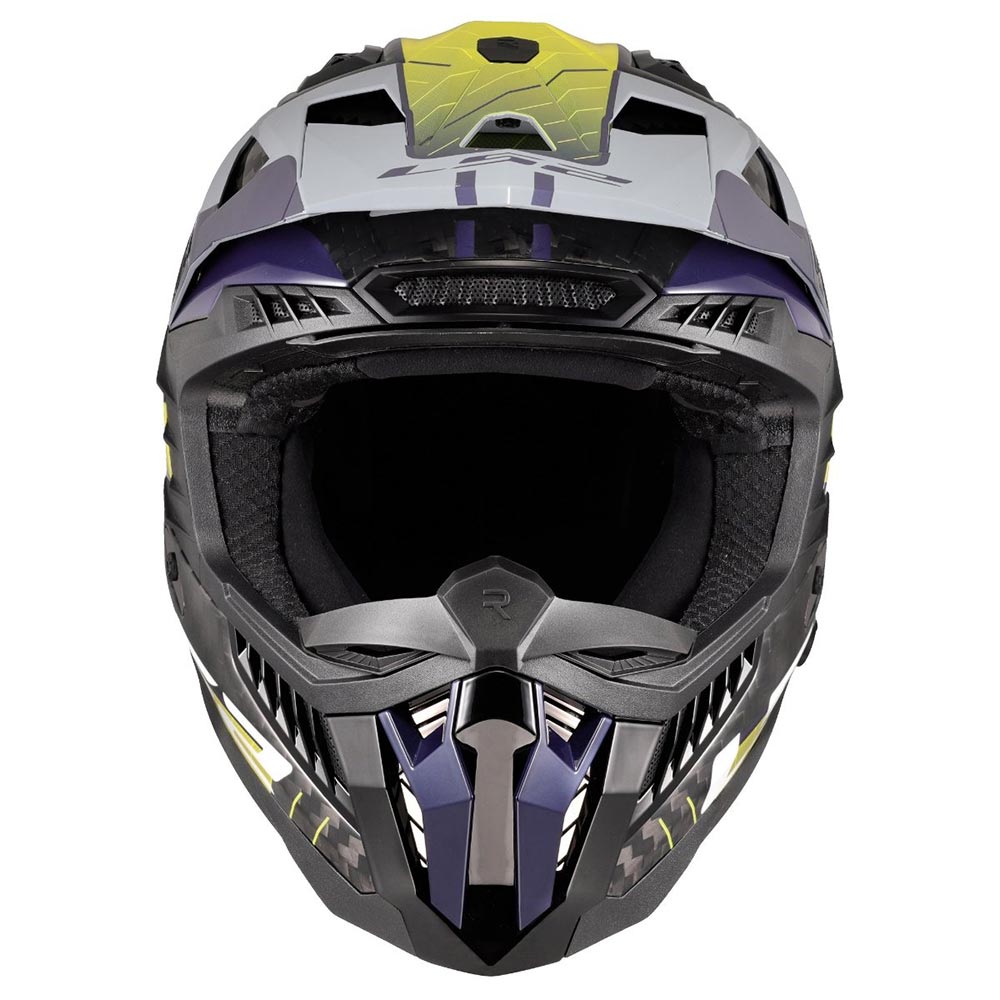 LS2 - Casque MX703 X-Force Galuo Gris / Jaune fluo / Bleu / Brillant