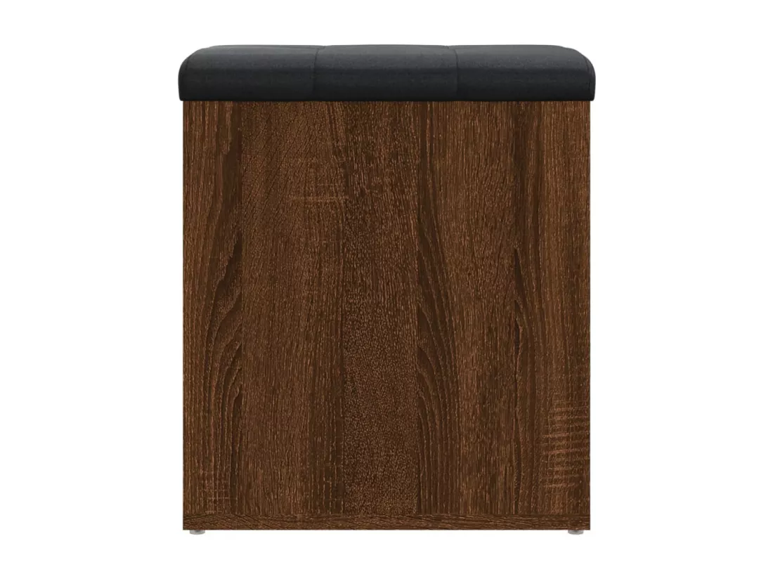 Banc de rangement chêne marron 42x42x45 cm bois d'ingénierie