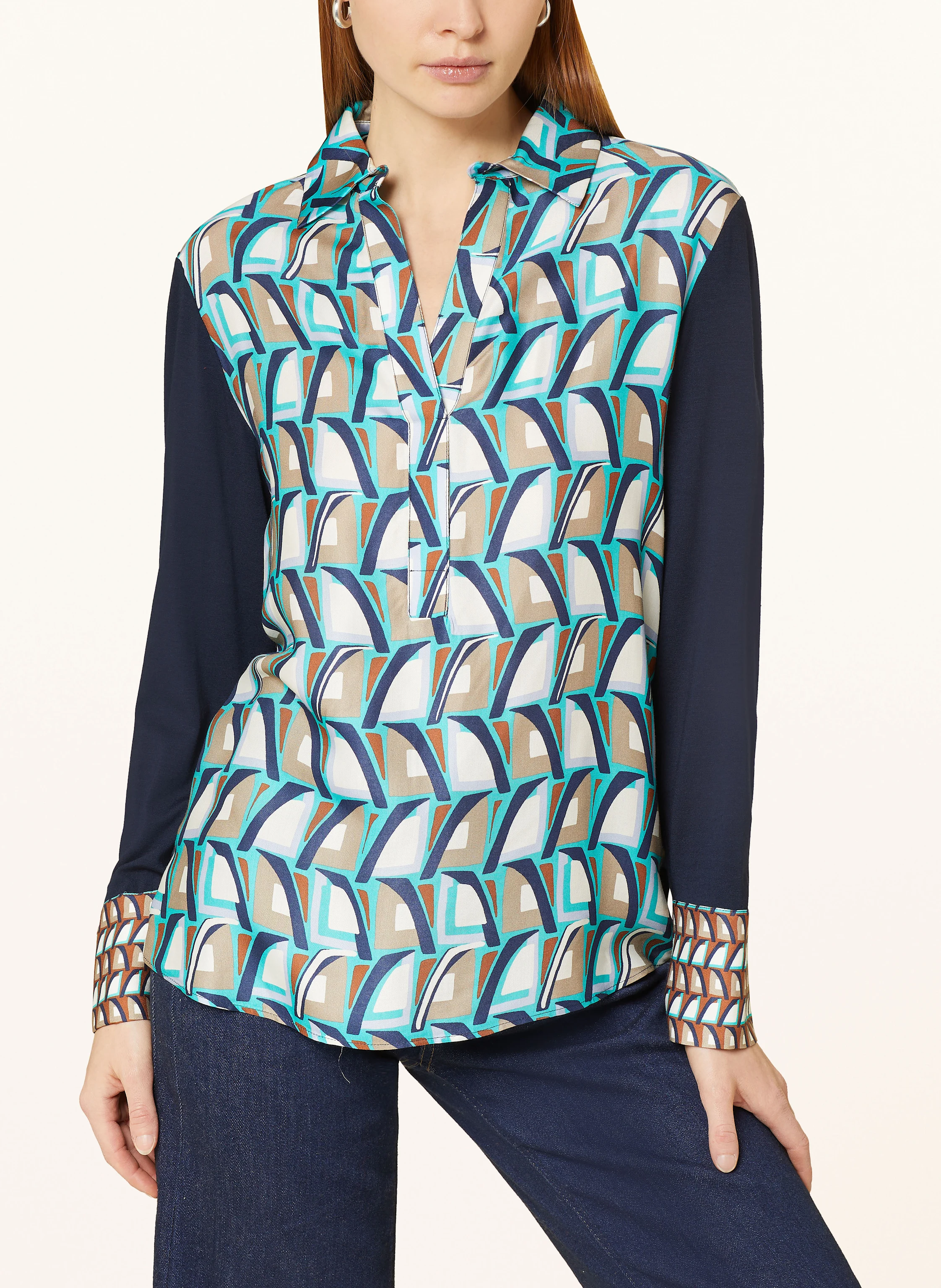 ELENA MIRO Blusenshirt im Materialmix