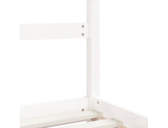 VIDAXL - Lit enfant Cadre de lit d'enfant blanc 2x(90x200) cm bois de pin massif