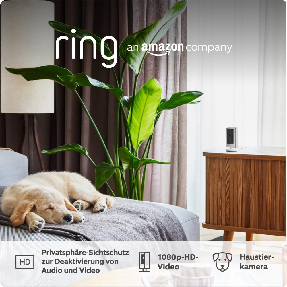 Indoor Cam (2. Gen.) Plug-in Sicherheitskamera 1080p Full HD mit Bewegungserkennung / Nachtsichtfunktion / Zwei-Wege-Audio - Weiss