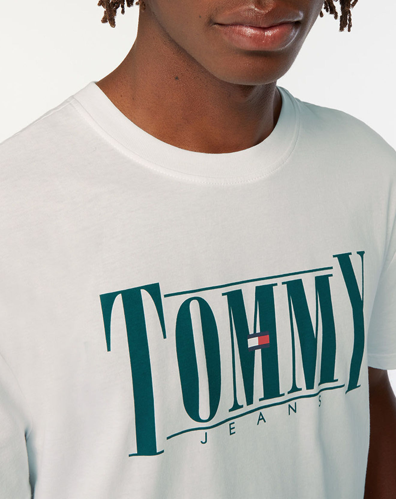 Tommy Jeans T-Shirt Essential Serif blanc