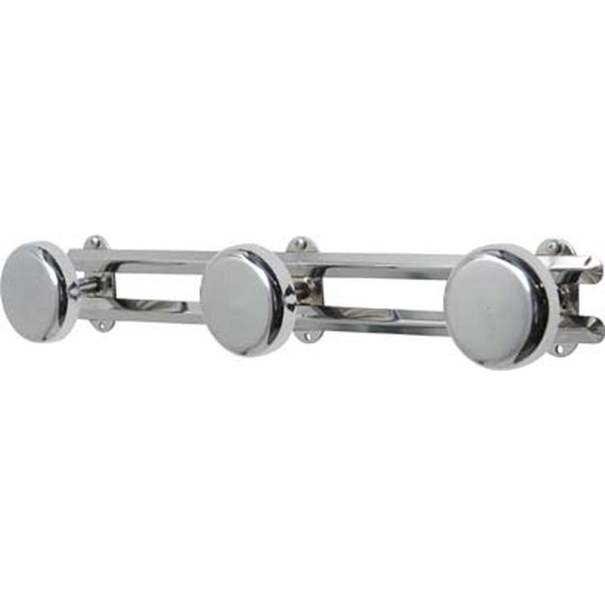 PATERES METAL A FIXER 3 ACCROCHES  CHROME