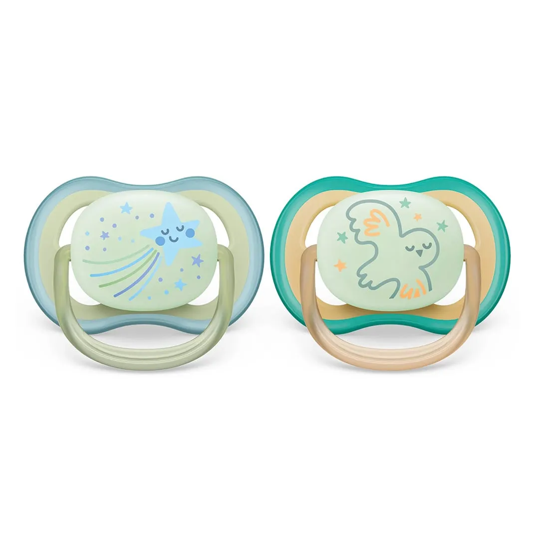 Philips Avent Suce Ultra Air Nighttime 0-6 mois Étoile Souriant  Chouette (2)
