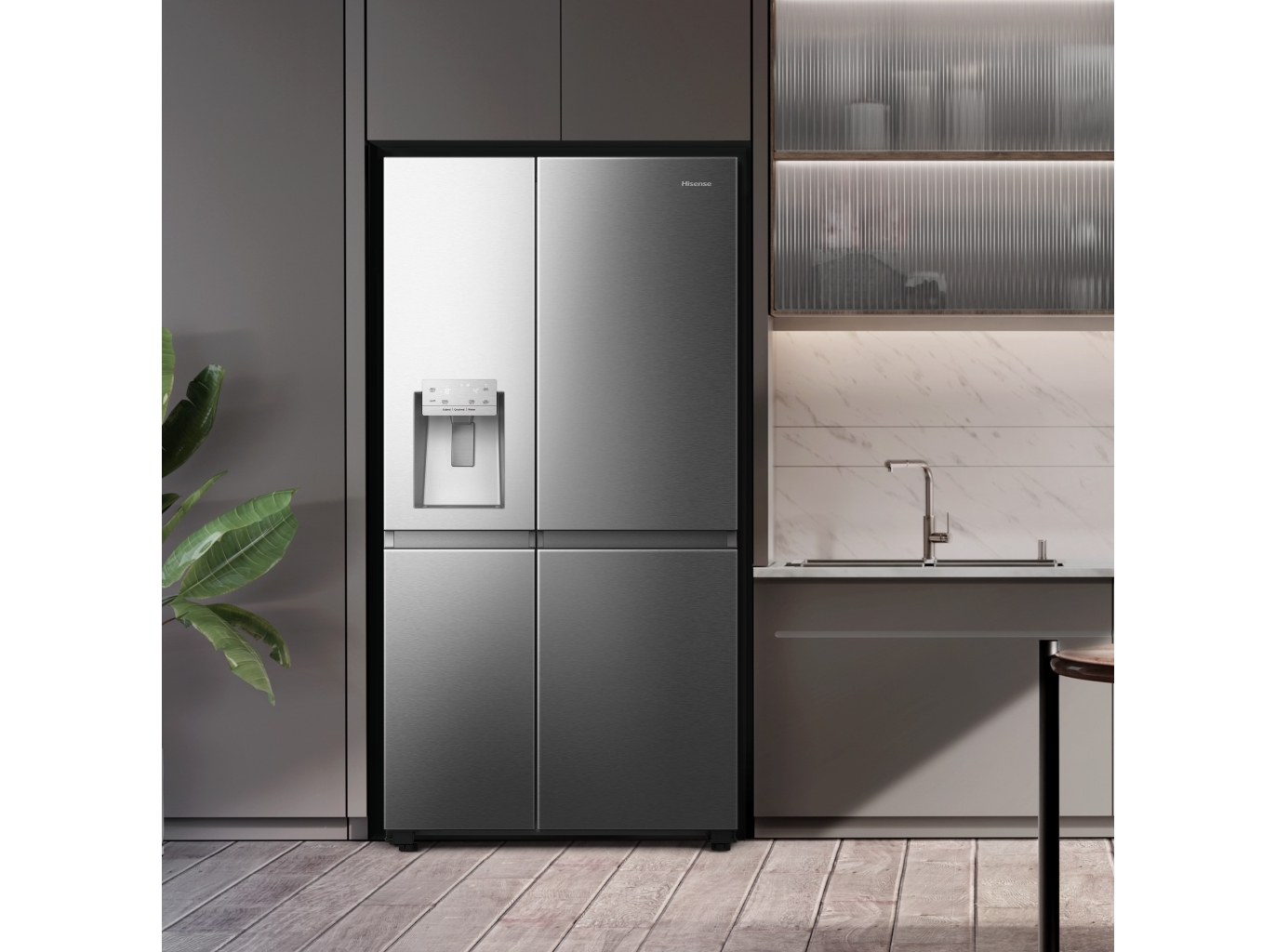 FRIGORÍFICO AMERICANO HISENSE RS818N4TIC LOOK INOX C 632L