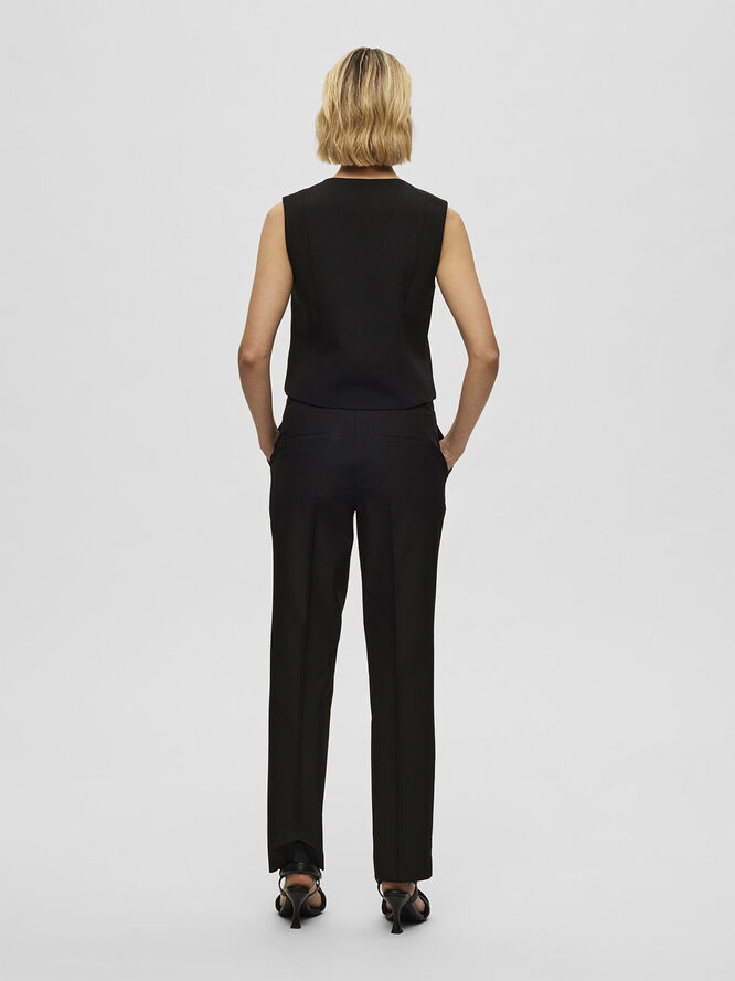 Selected Femme SLFRITA VEST BLACK Sort