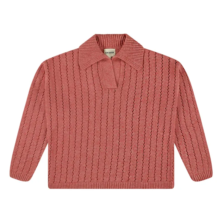 Our Sister Pull Polo Percy Lin et Coton | Rouge
