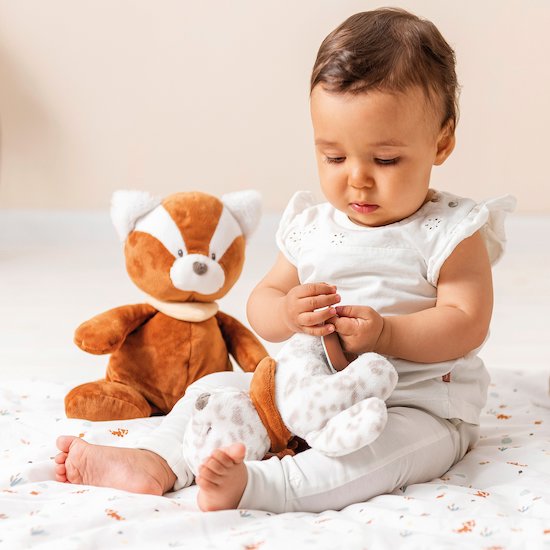Peluche Musicale Boris et Jungo   Jungo le Léopard des Neiges        de               Nattou