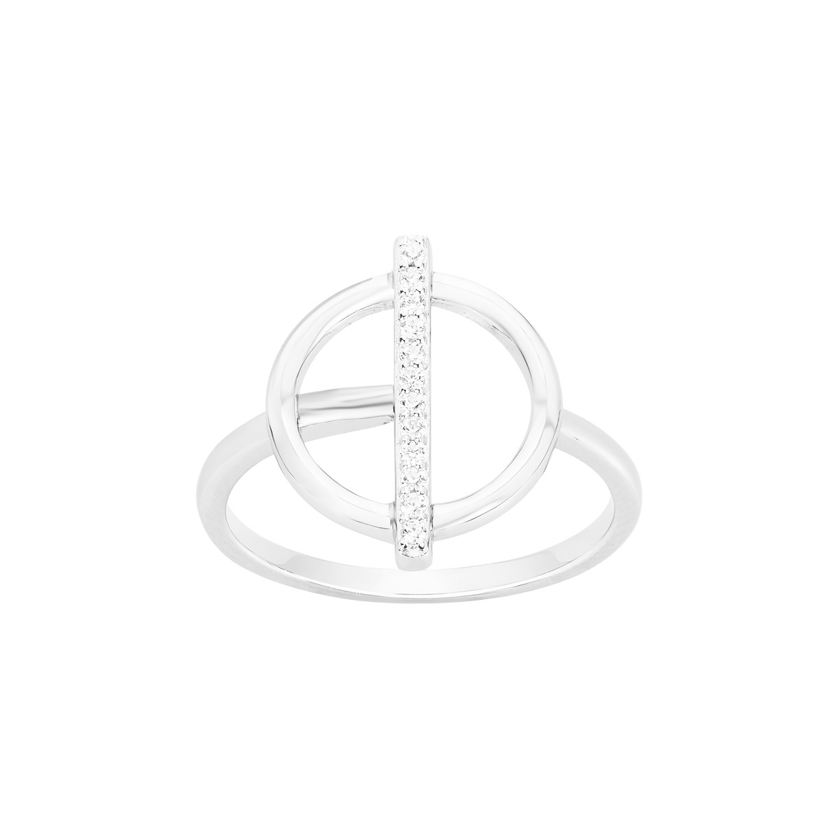 Bague en Argent avec oxyde de zirconium blanc