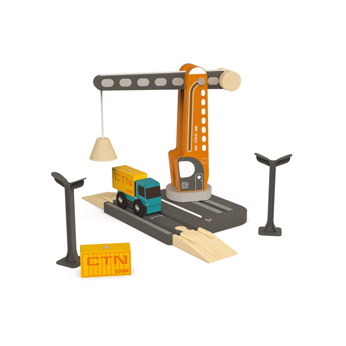 La grue en bois