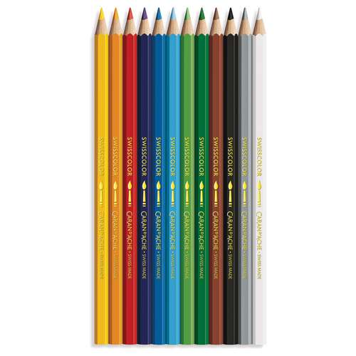 CARAN D'ACHE® Swisscolor wasservermalbare Farbstifte, Karton-Etuis
