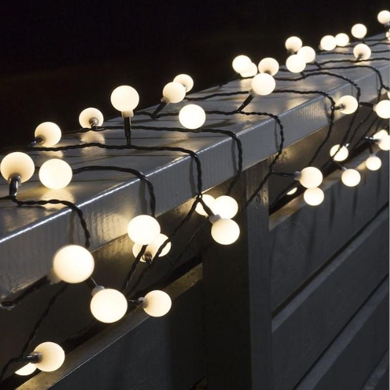 Konstsmide 3696 - Snoerverlichting - 80 Lampen - Globe LED - 632 cm - Warmwit