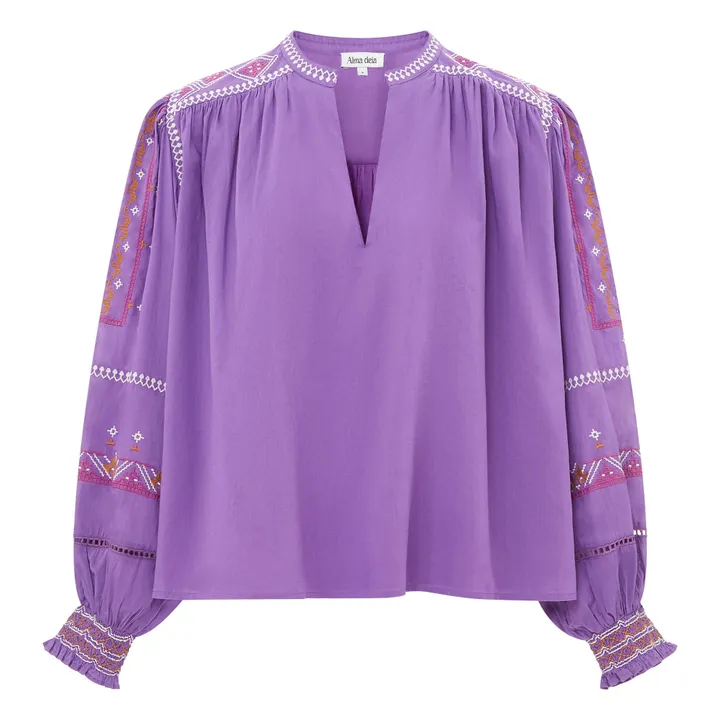 Alma Deia Blouse Brodée | Violet