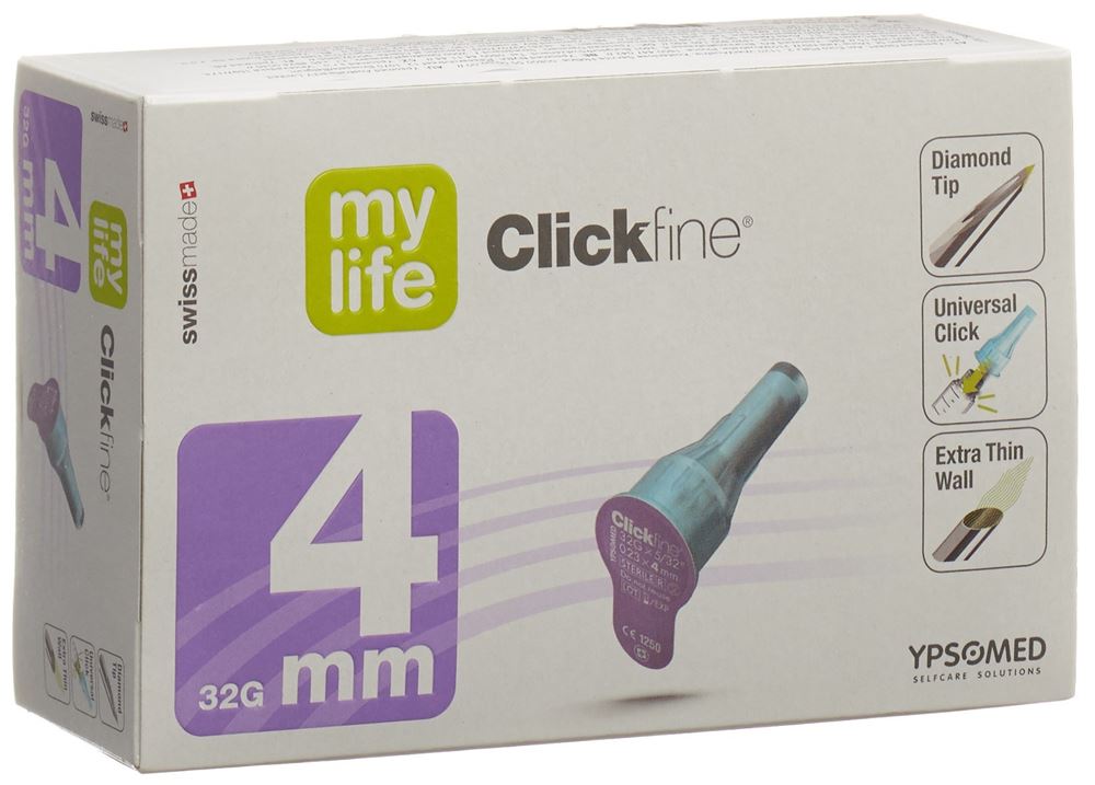MYLIFE Clickfine Pen Nadeln<br>100 Stück, 4mm 32G