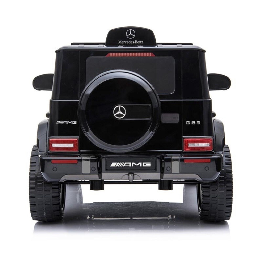 ES-Toys Kinder Elektroauto Mercedes G63 AMG, MP3, Stoßdämpfer, Fernbedienung