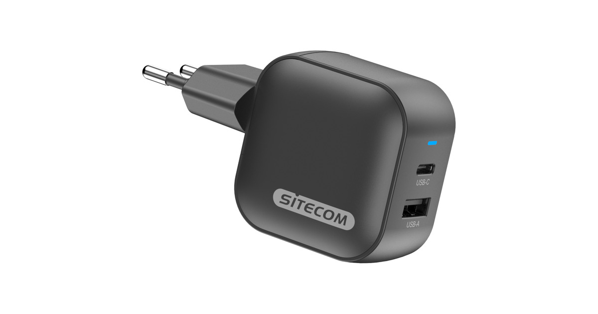Sitecom48W GaN Power Delivery Wall Charger  (Zwart)