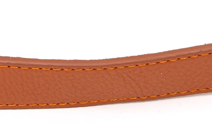 Paw Love - Halsbånd læder hund (Medium) - Cognac