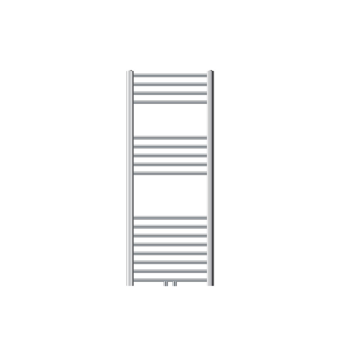 ECD Germany Badkamerradiator - 500 x 1200 mm - Chroom - Recht met middenaansluiting - Radiator Handdoekverwarmer Handdoekdroger