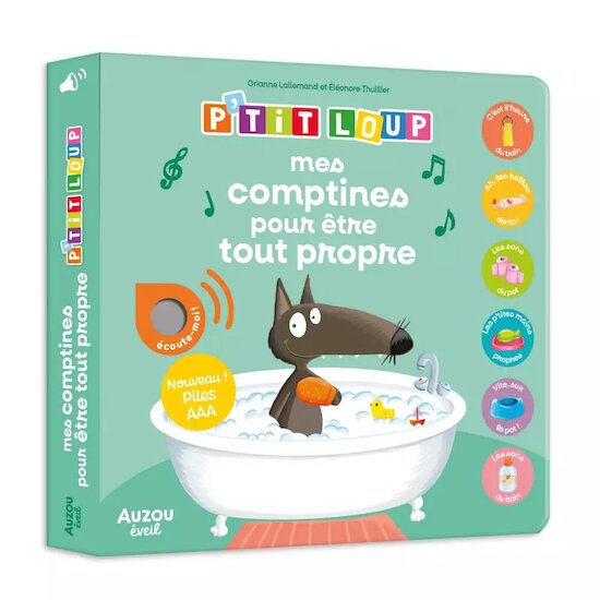 P'tit loup Livre Mes comptines pour être propre   de               AUZOU