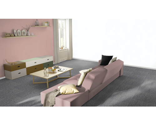 Velours tapijt Grace, kleur 75 antraciet, 400 cm breed (per meter verkocht)