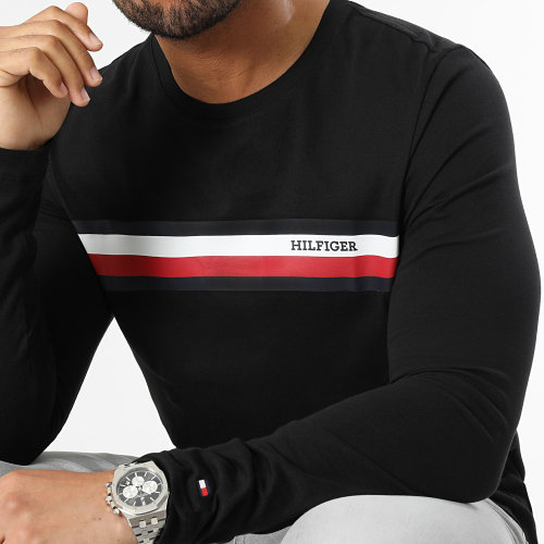 Tee Shirt Manches Longues Rwb Monotype Chest Stripe 2366 Noir
