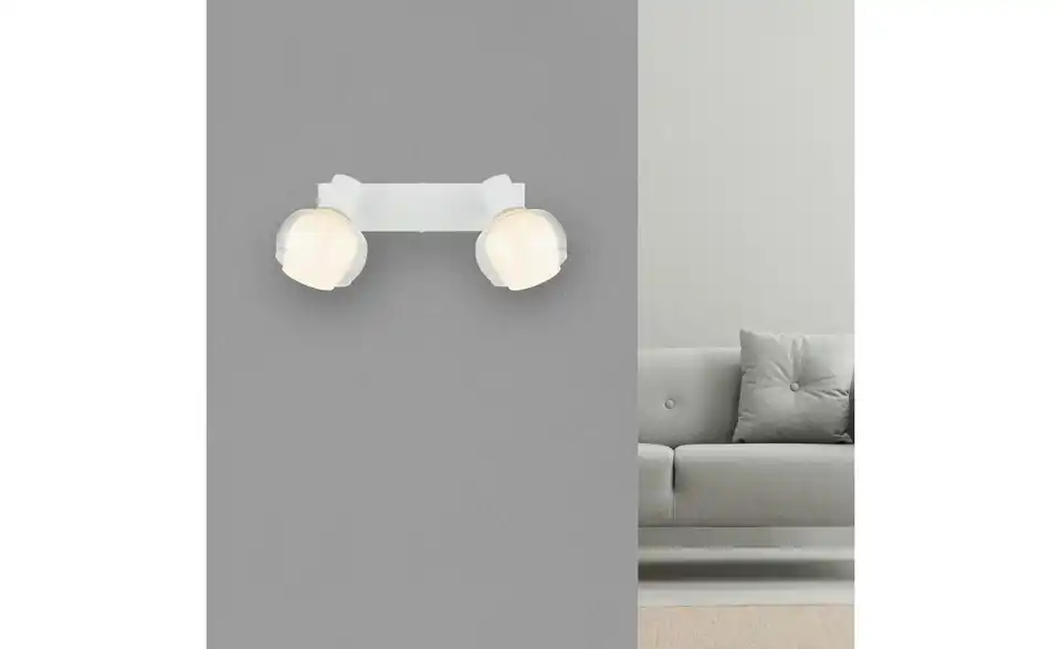 Strahler 2-flammig 26 cm Weiß, transparent