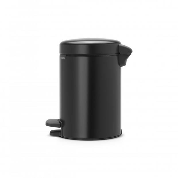 Brabantia newIcon pedaalemmer 3 liter met kunststof binnenemmer - Matt Black