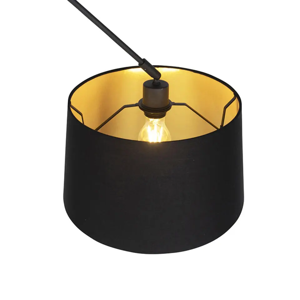 Qazqa hanglampen blitz zwart e27