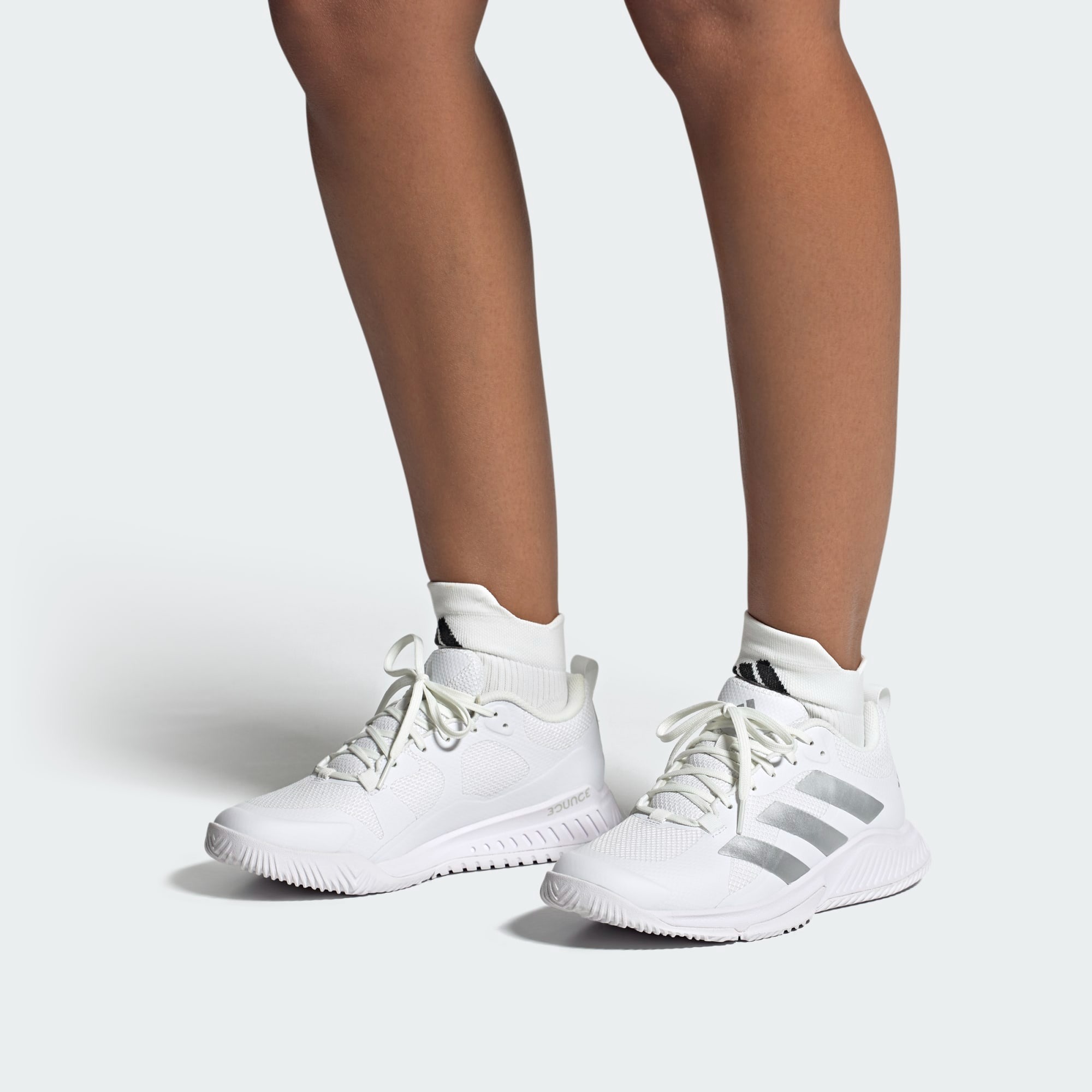 Court Team Bounce 2.0 Dame Cloud White/Silver Metallic/Grey One