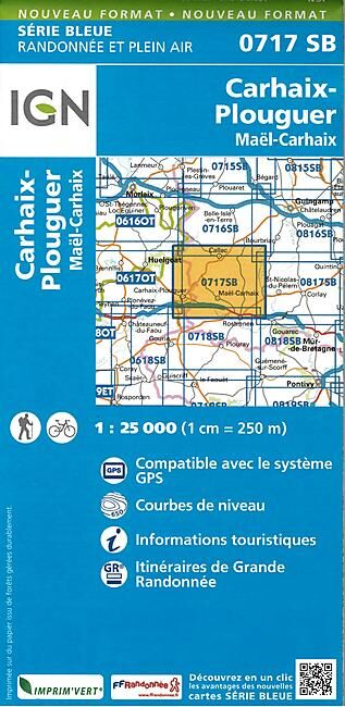 IGN - 0717 SB CARHAIX PLOUGUER 1 25 000