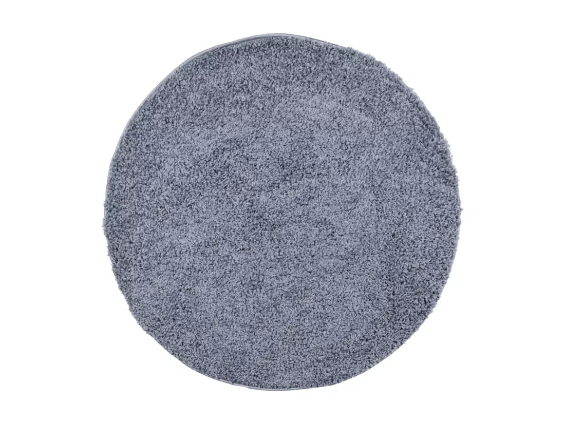 Tapis shaggy à poils longs moderne bleu ø 100 cm