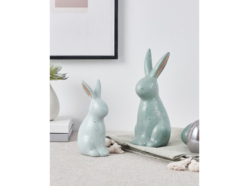 EGLO Dekofigur Hase Saidane 24.5 cm, Salbeigrün Hasenfigur