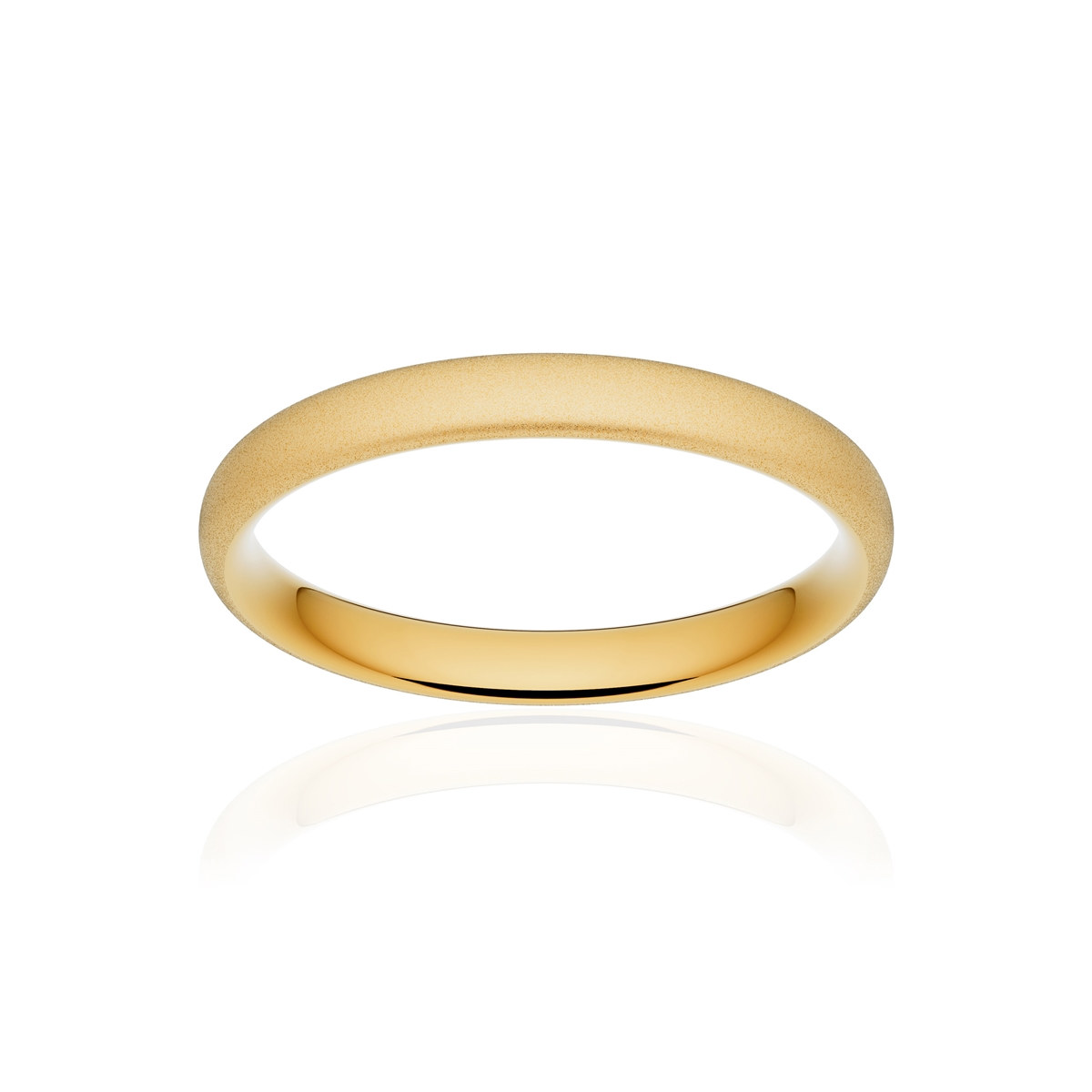 Alliance or 375 jaune sablé ruban confort 3mm
