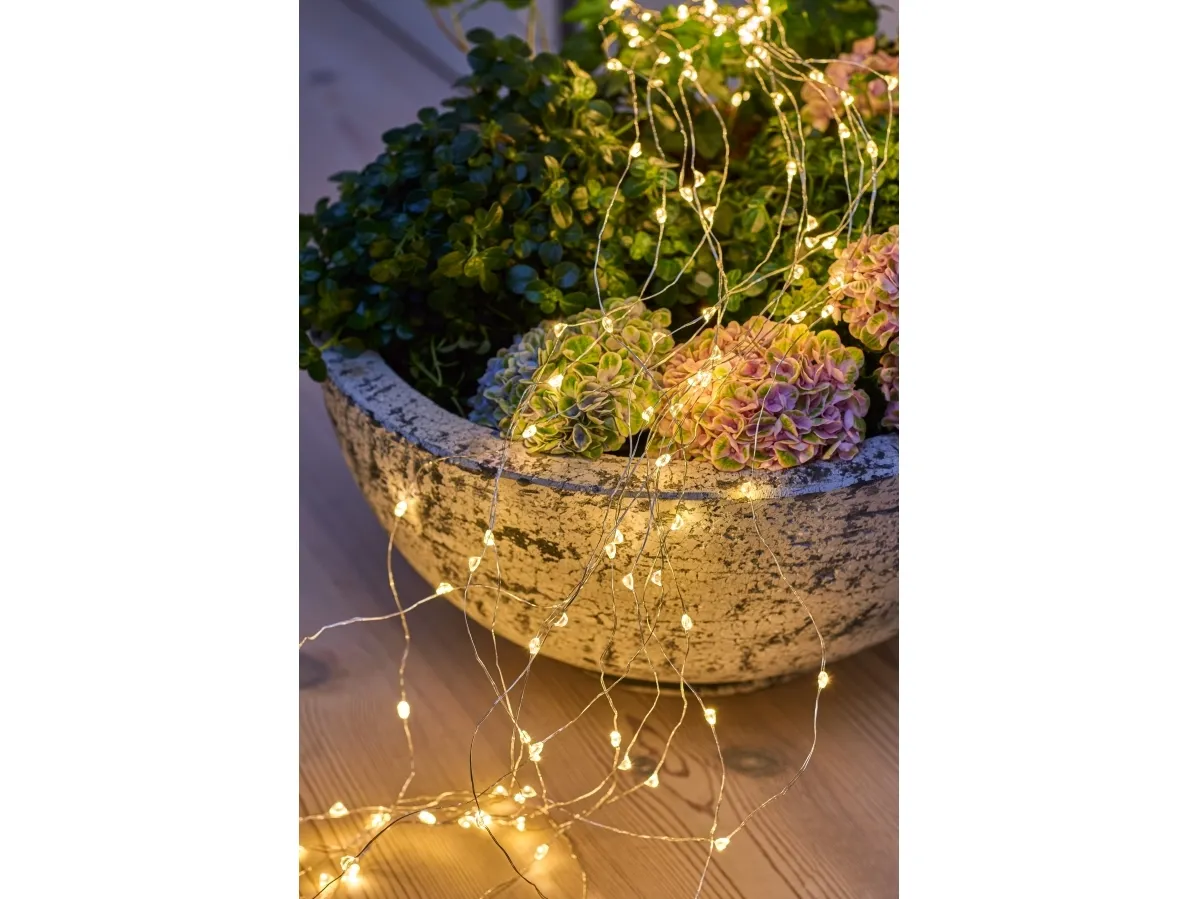 Sirius Maggie Lyskæde - 80 LED - Klar/Sølv