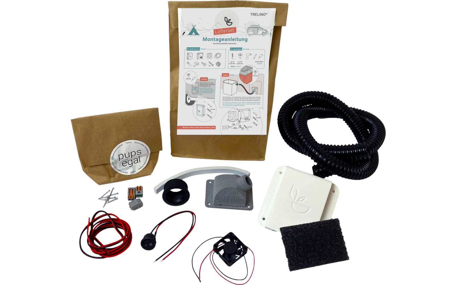 Trelino Lüfter Zubehörset 12 V