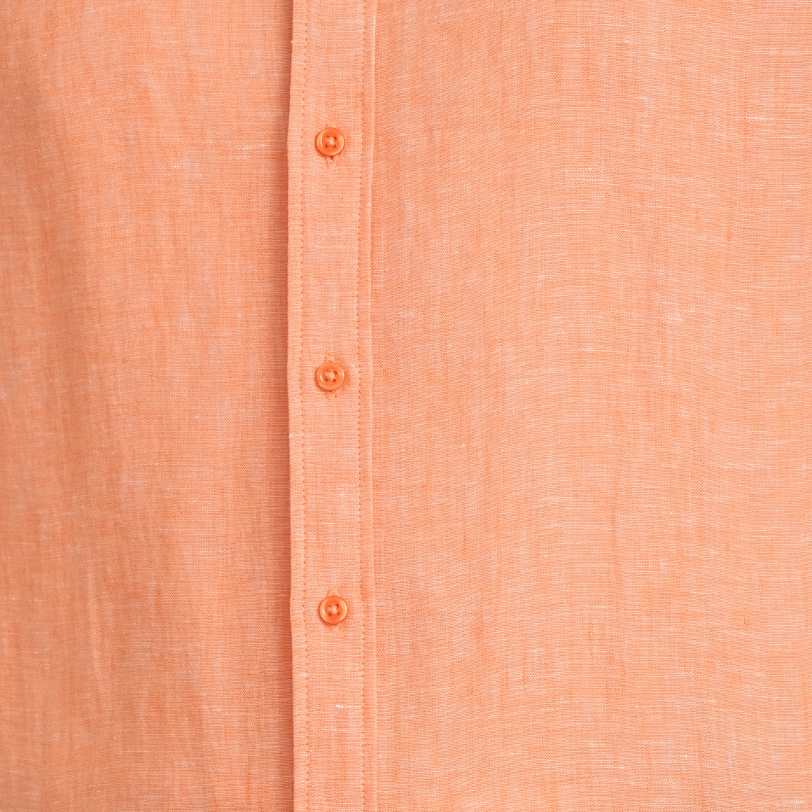 VanVaan Herren Leinen-Hemd mit Button-Down-Kragen hellorange