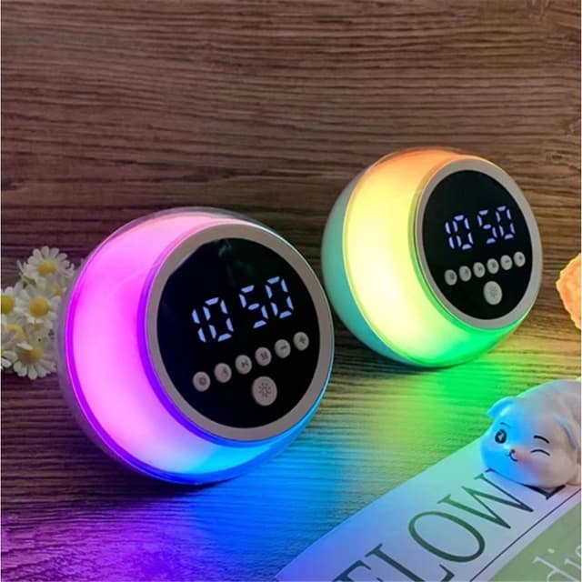 Vækkeur Bluetooth-højttaler Dæmpbar FM-radio timerfunktion