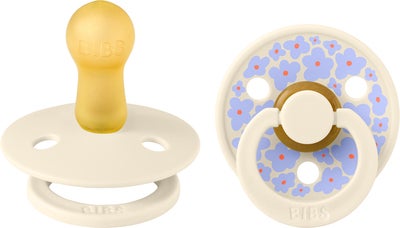 BIBS Studio Colour Smokk 2-Pack Lateks Str 2 Rund, Jasmine/Ivory Mix