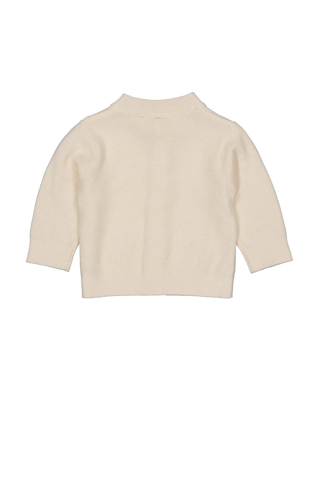 LEVV baby fijngebreid vest LNORRENOS van katoen offwhite