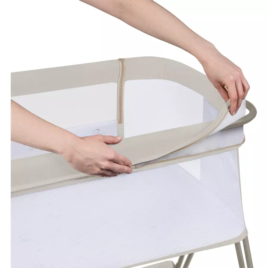 lionelo Beistellbett Luna Beige Sand