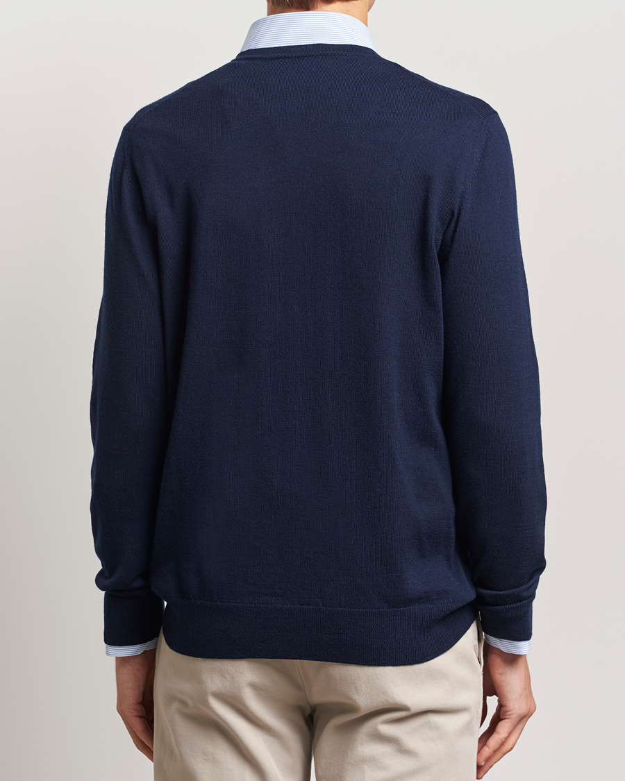 Charles Tyrwhitt Pure Merino V-Neck Jumper Navy