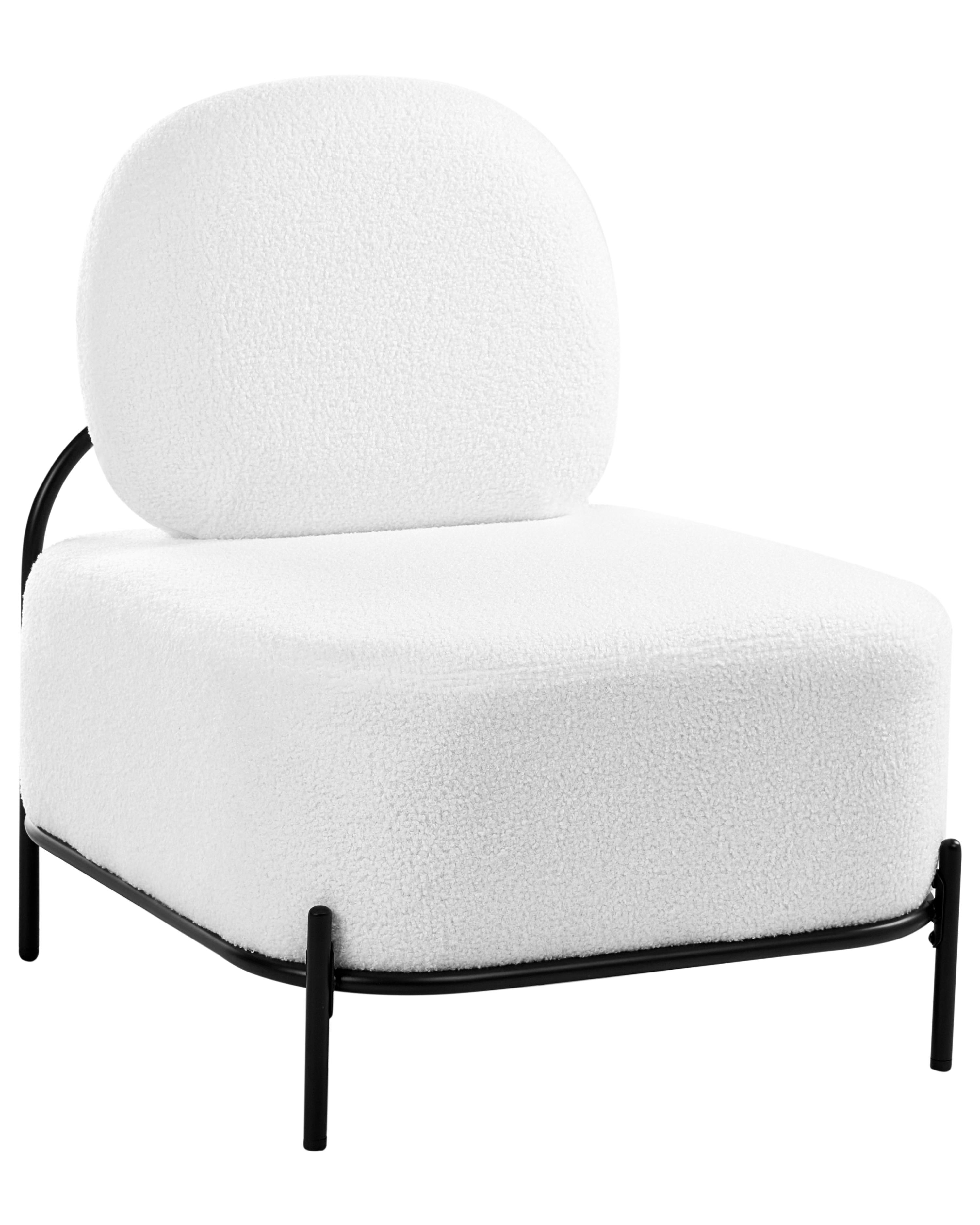 Fauteuil LUNDE Bouclé Wit