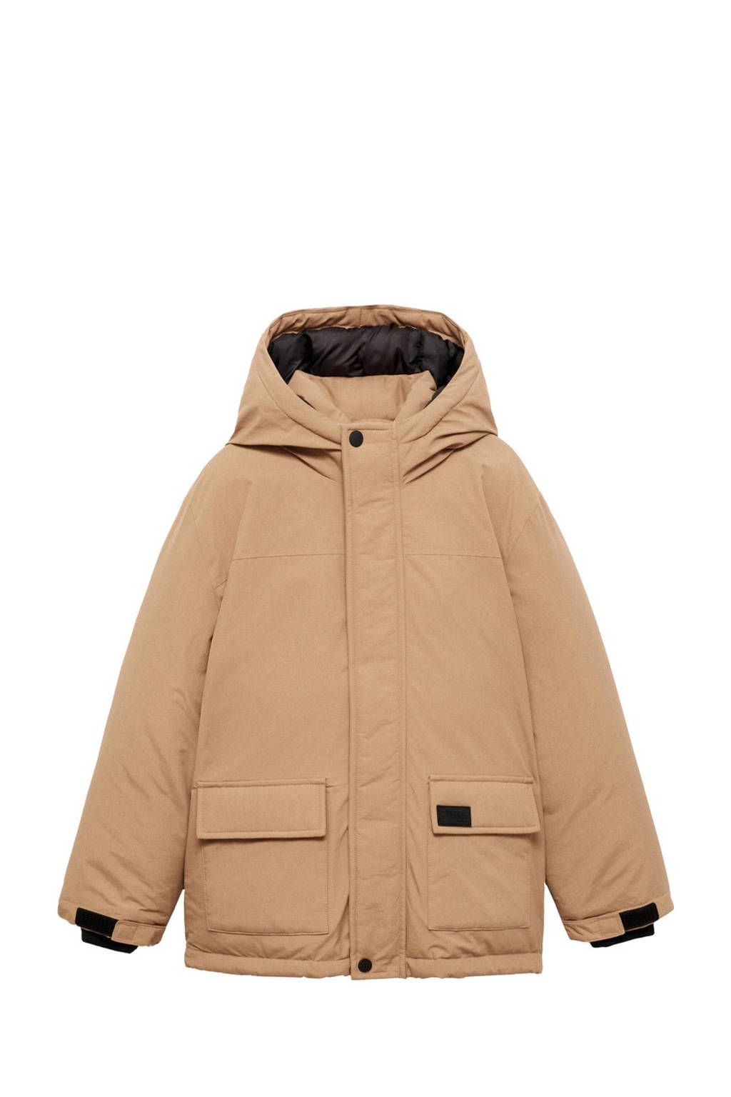 Mango Kids gewatteerde winterjas lichtbruin