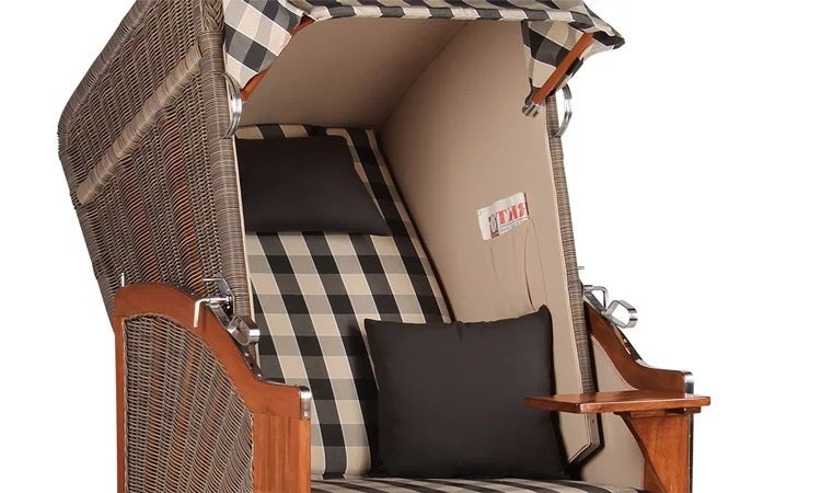 Strandstoel Nordstrand Single Mahonie PE grijs Design 505