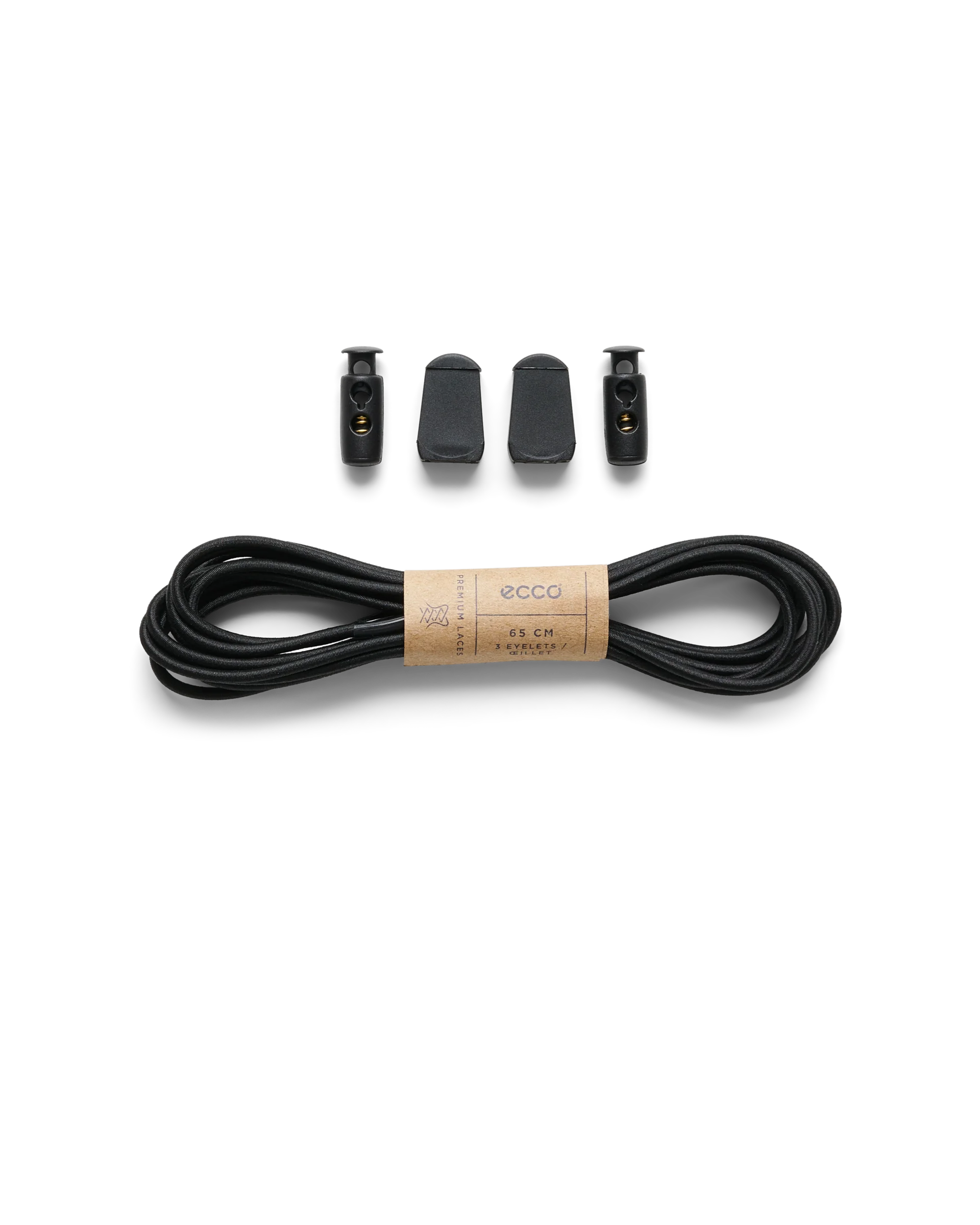 ECCO Fast Lock Lace Schnürsenkel Schwarz 120cm